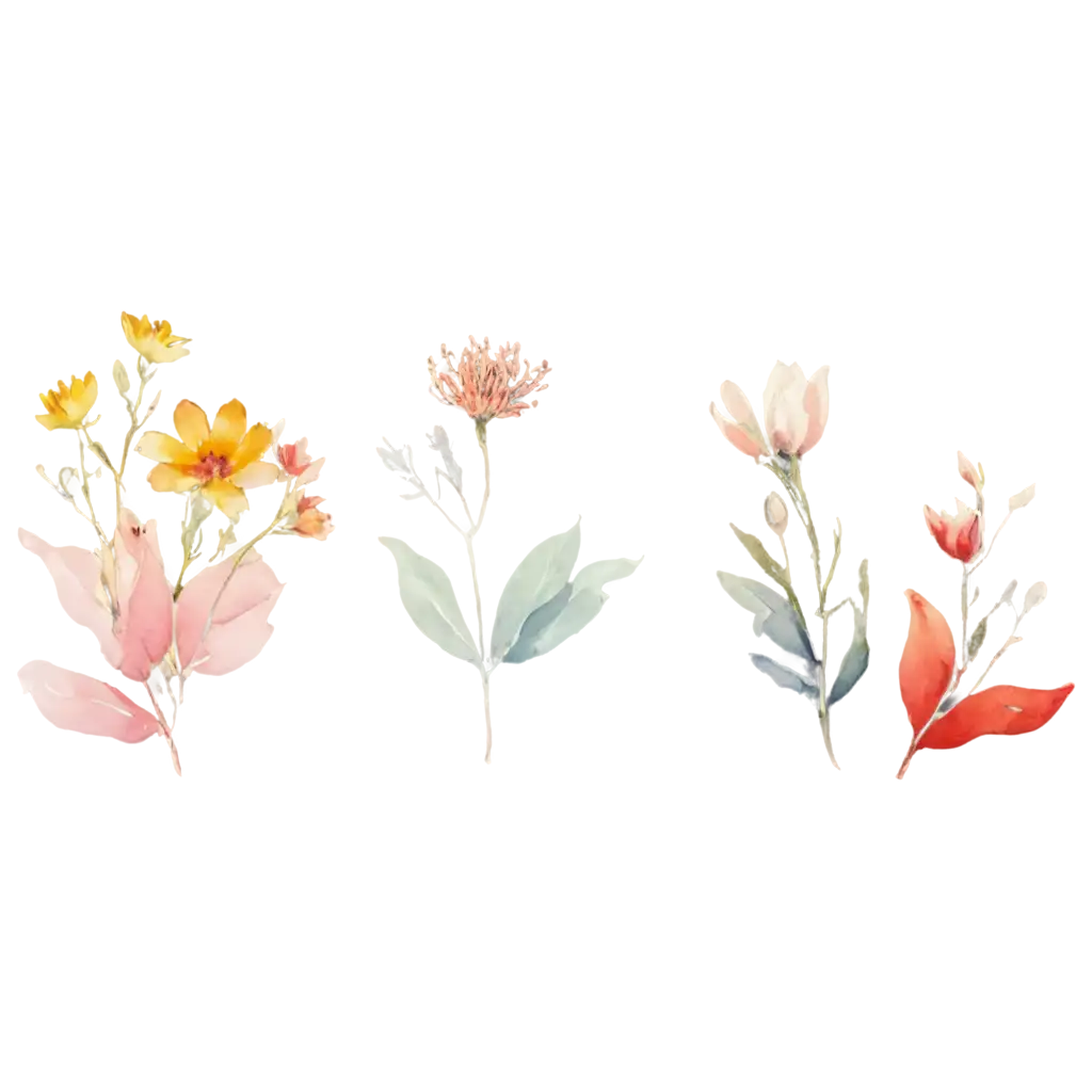 Watercolor-Style-Pressing-Flowers-Bookmark-PNG-Perfect-for-DIY-Projects-and-Digital-Design