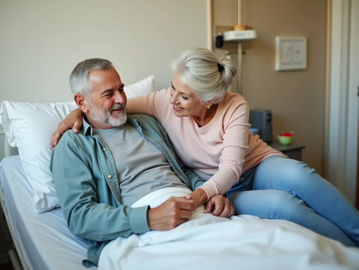 Elderly-Couple-Supporting-Senior-Man-in-Hospice-Bed