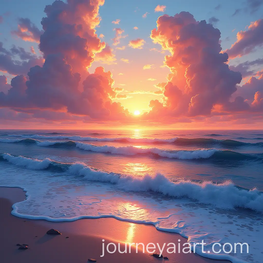 Serene-Sunset-Over-the-Ocean-with-Vibrant-Colors