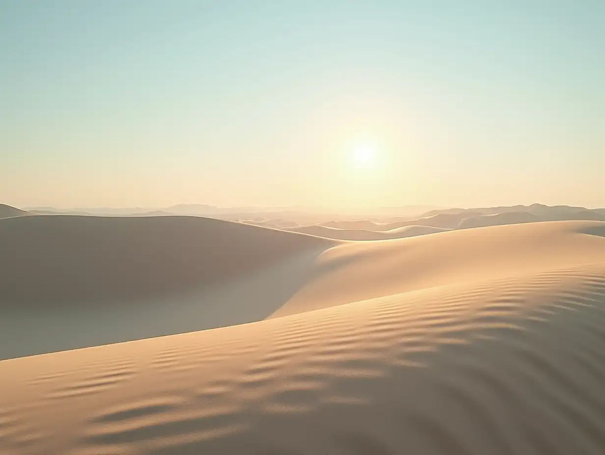 mirage in the desert fluctuation of air in the sands