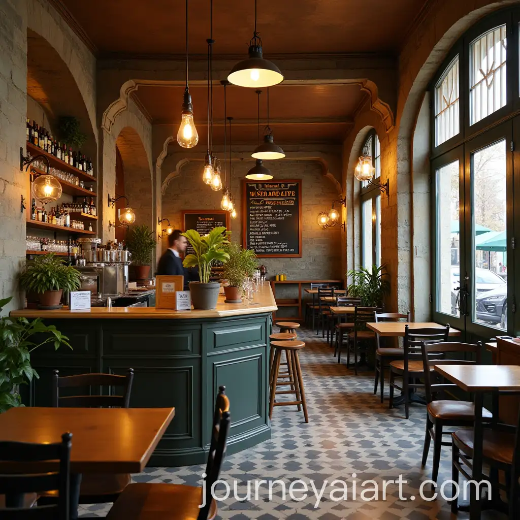 Charming-Vintage-Cafe-with-Retro-Decor-and-Cozy-Atmosphere