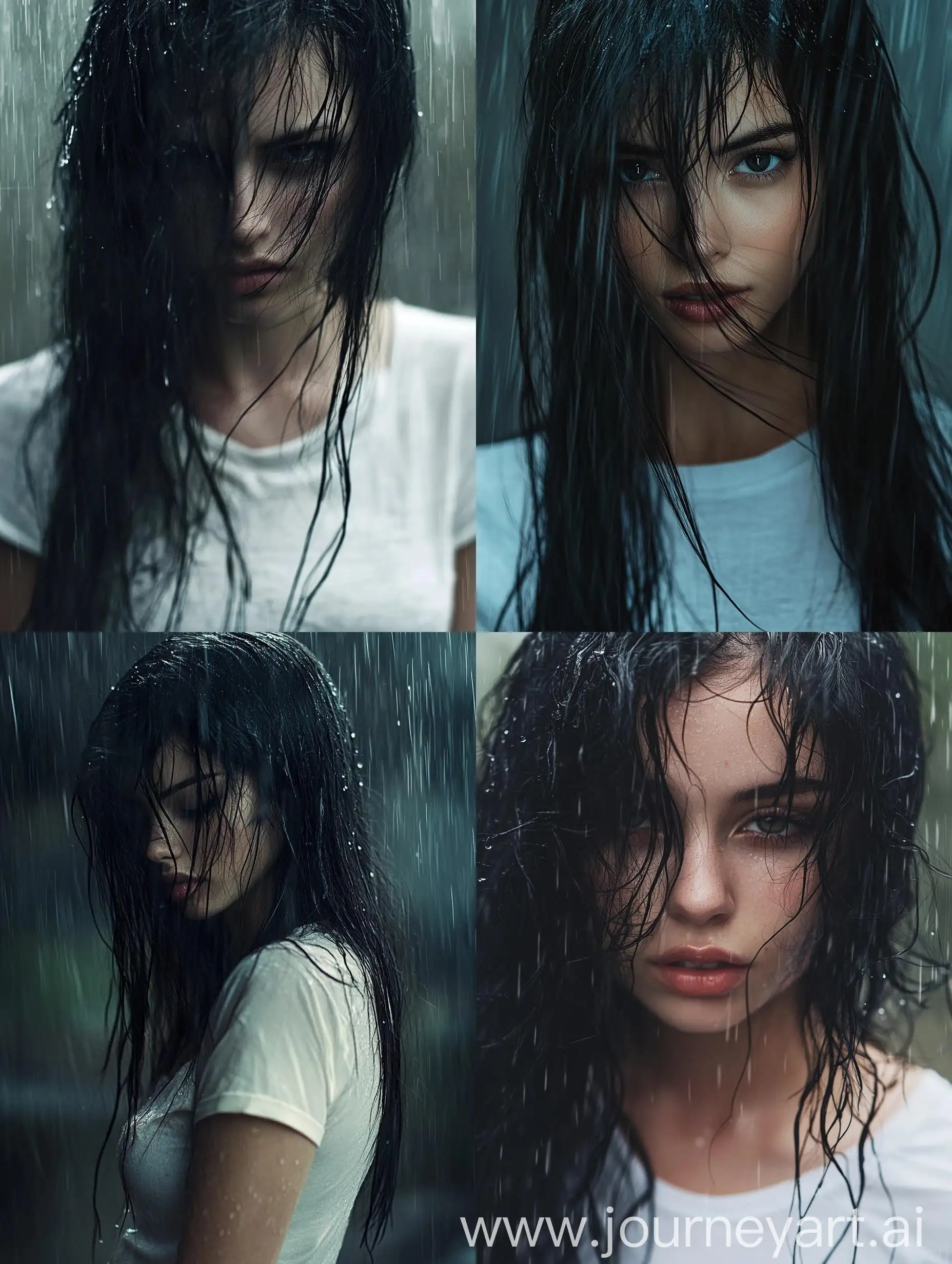 Stunning-18YearOld-Woman-in-the-Rain-with-Black-Hair-and-White-TShirt