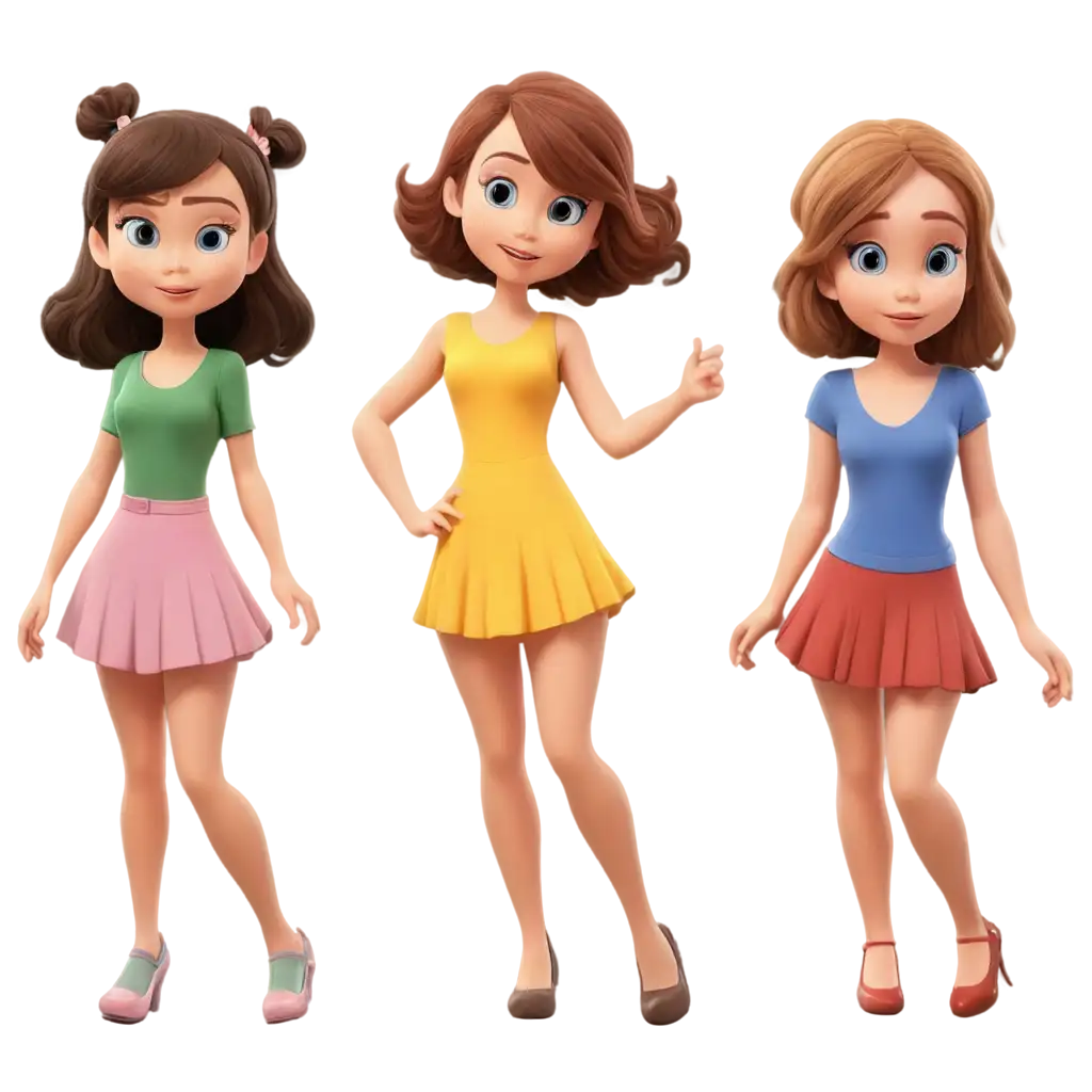 Many-Cartoon-Known-Girls-PNG-Image-Captivating-Artwork-Featuring-Famous-Cartoon-Characters