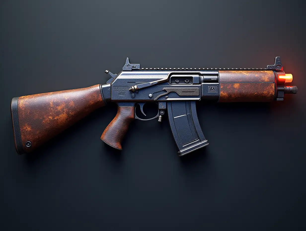 AI beautiful gun 4K resolution