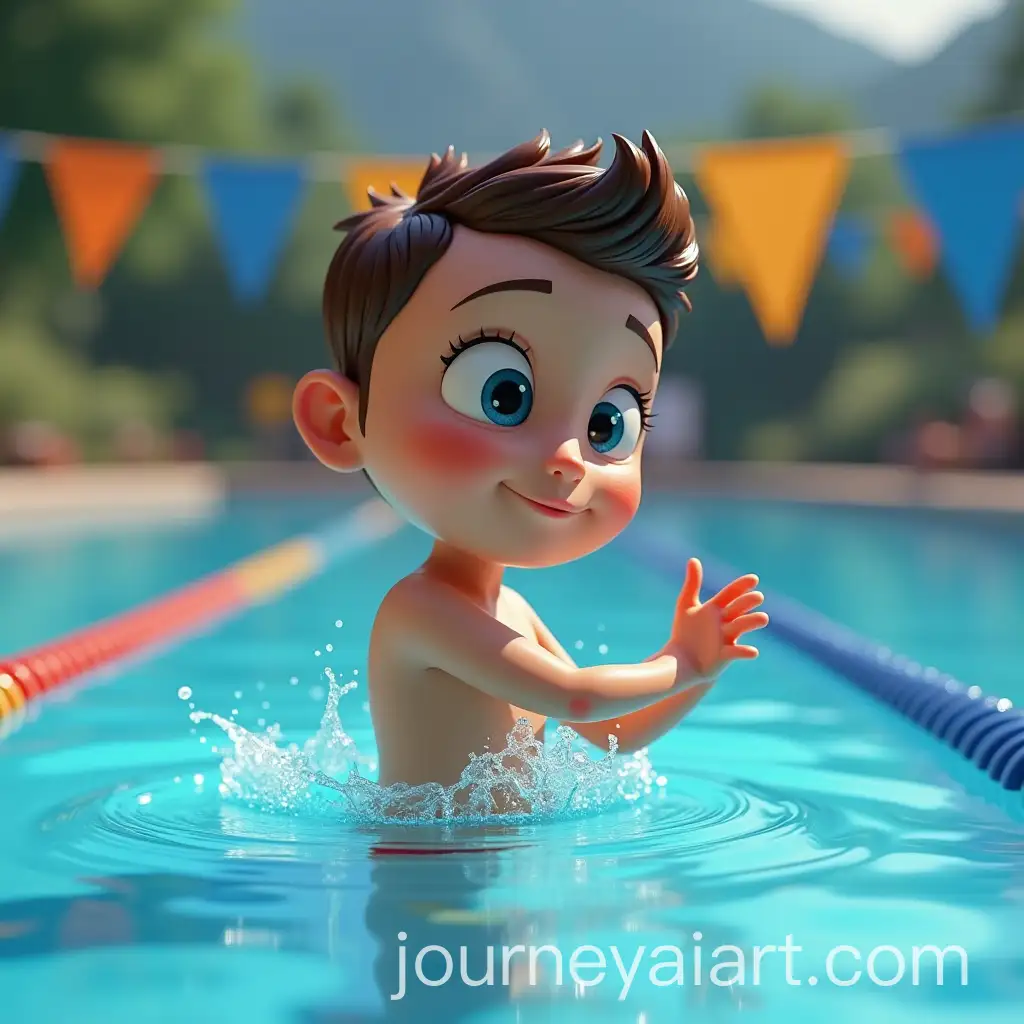 PixarStyle-Swimmer-in-Action