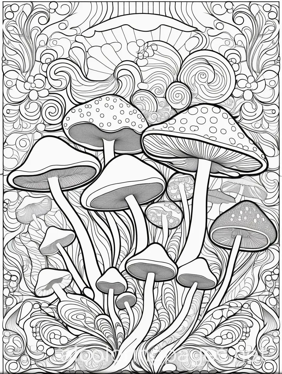 Psychedelic-Mushroom-Coloring-Page-with-Swirling-Kaleidoscopic-Patterns