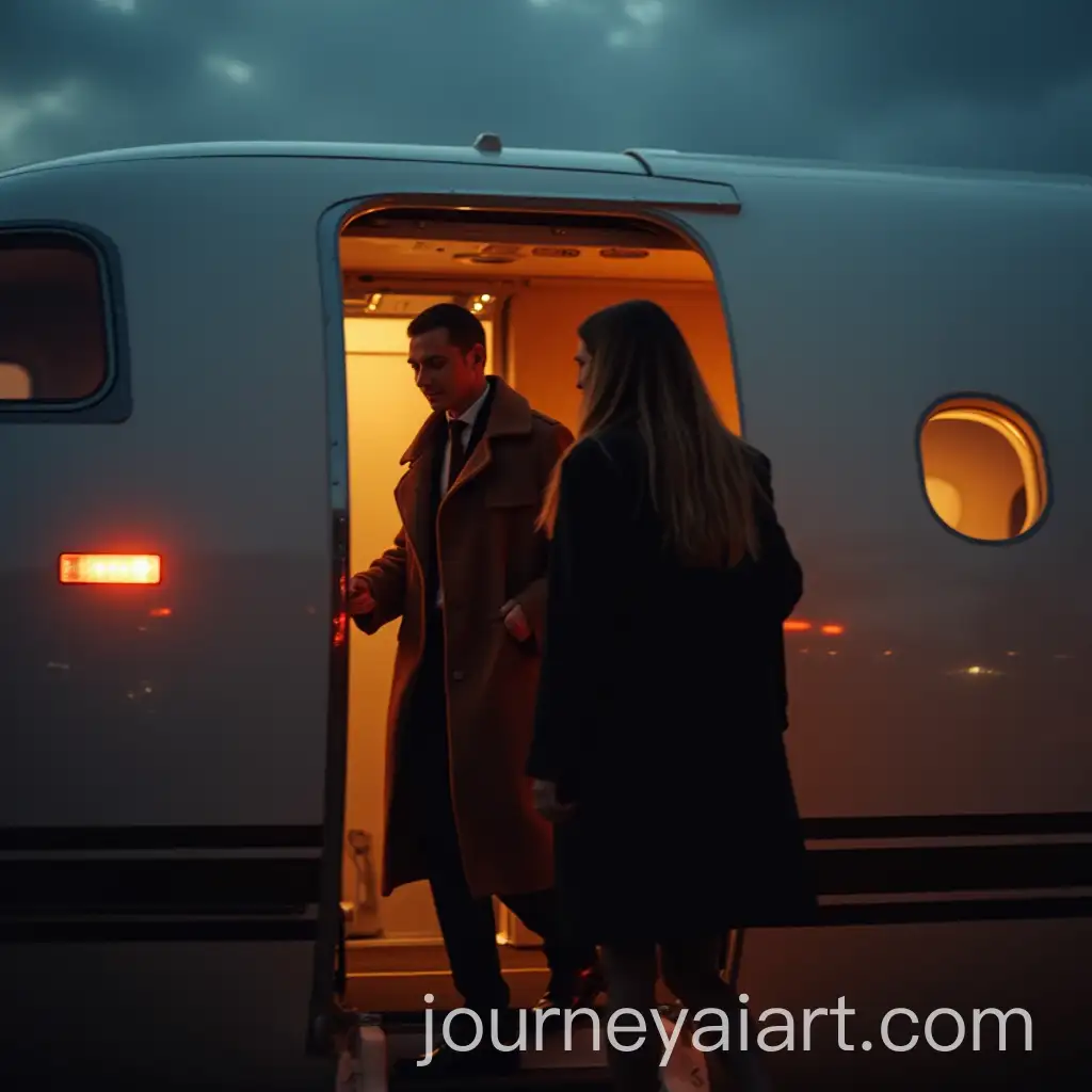 Celebrity-ExCelebrity-jet-exititing-Private-Jet-with-Motion-Blur-and-Cool-Lighting