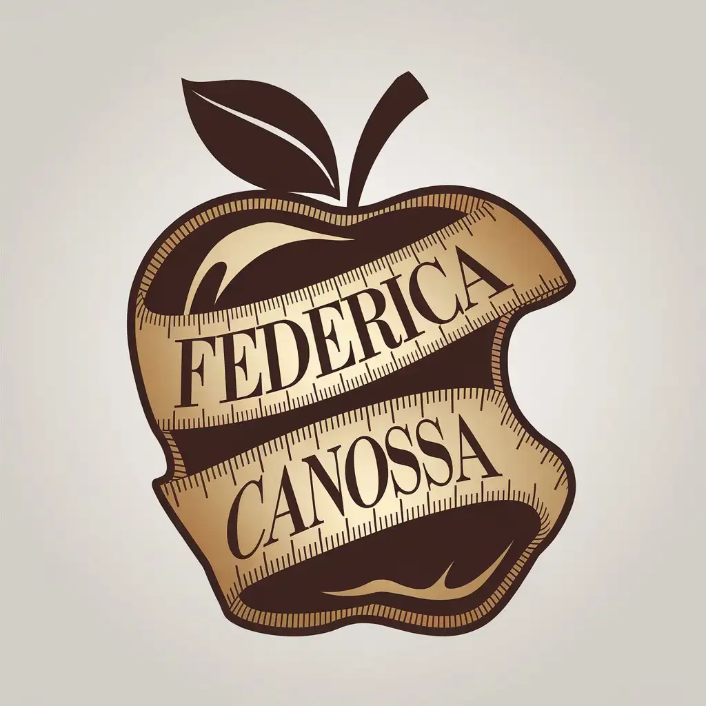 LOGO-Design-for-Federica-Canossa-Tape-Measure-Apple-and-Italic-Typography