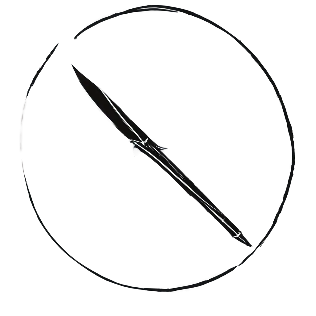 blade, medieval, vampires, dark tones, cartoon, anime, dark magic, not a full circle drawn in paint with rays coming from it and a blade on top of the circle.