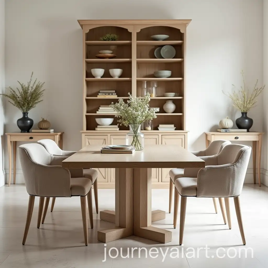 Elegant-Rustic-Dining-Area-with-Wooden-Table-and-Fresh-Floral-Decor
