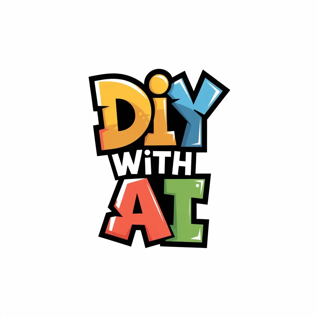 LOGO Design for DIY with AI Graffiti Typography in Bright Vibrant Colors for Education Industry