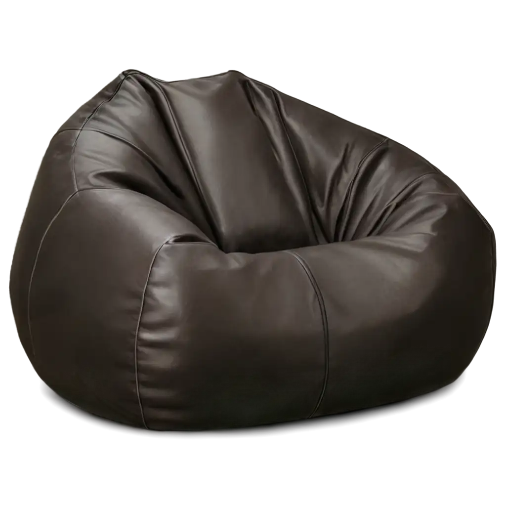 HighQuality-Leather-Bean-Bag-PNG-Image-for-Versatile-Usage