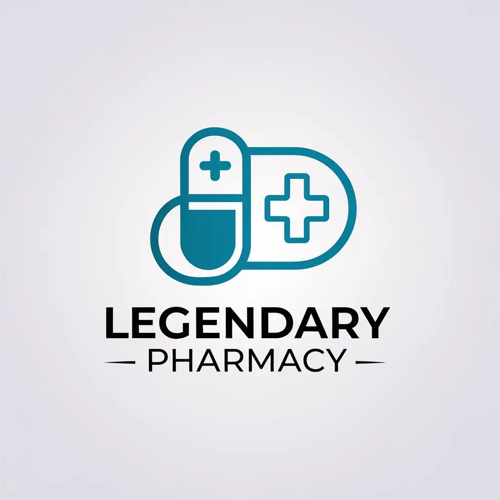 LOGO Design for Legendary Pharmacy Medical and Dental Symbol with Lifesaving Drugs Theme