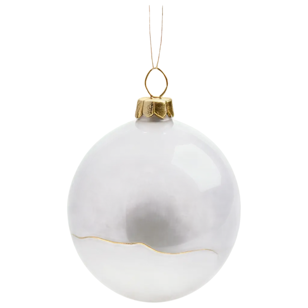 White-Glass-Transparent-Christmas-Ball-with-Golden-Tip-and-Thread-PNG-Image-Perfect-for-Holiday-Design