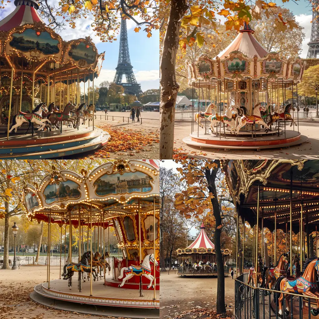 Autumn-Carousel-in-Paris-Tuileries-Gardens-Photography