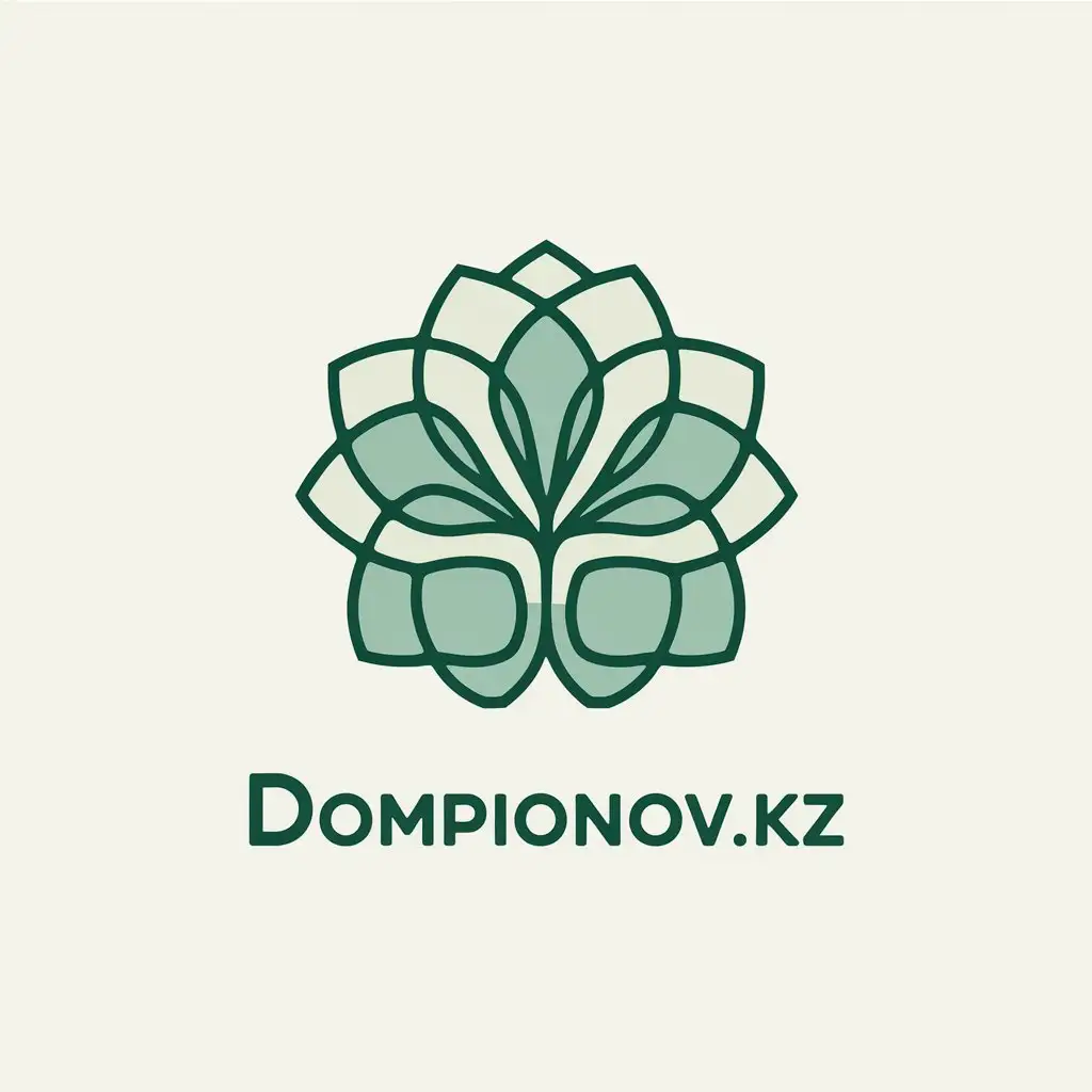 LOGO-Design-for-Dompionov-Light-Green-Flowers-Emblem-for-the-Flourishing-Floriculture-Industry