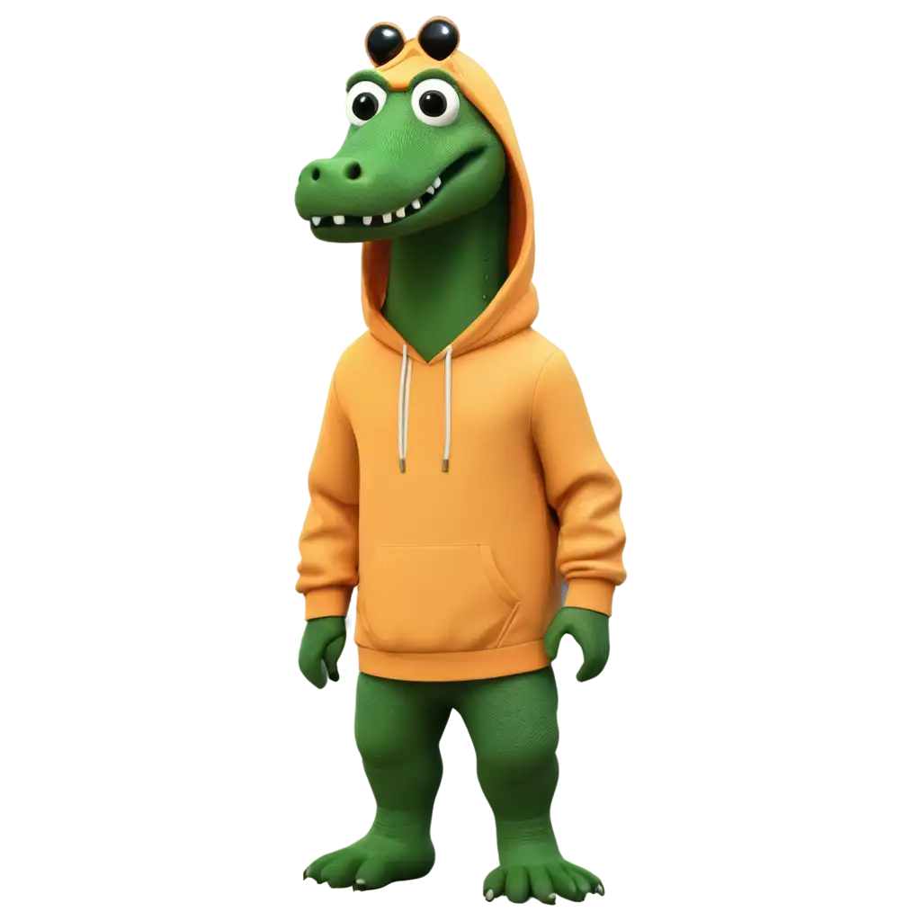 Cartoon-Alligator-in-Hoodie-with-SW-Writing-2D-PNG-Illustration-for-Creative-Projects