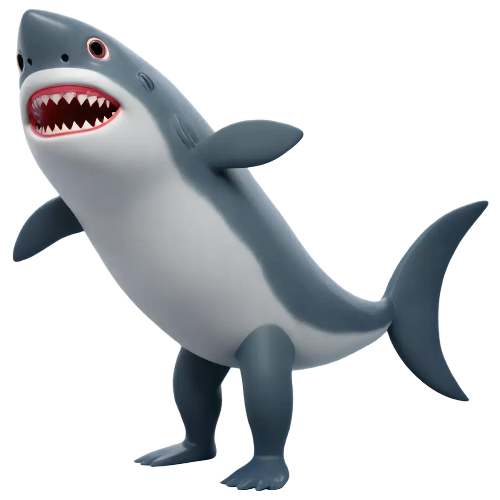 Funny-Shark-Standing-PNG-Image-HighQuality-Image-for-Versatile-Applications