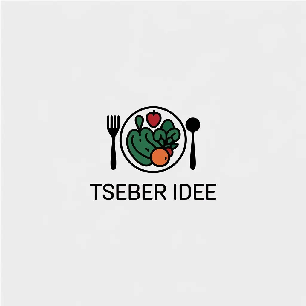 a vector logo design,with the text "tseber idee", main symbol:healthy diet,Minimalistic,clear background