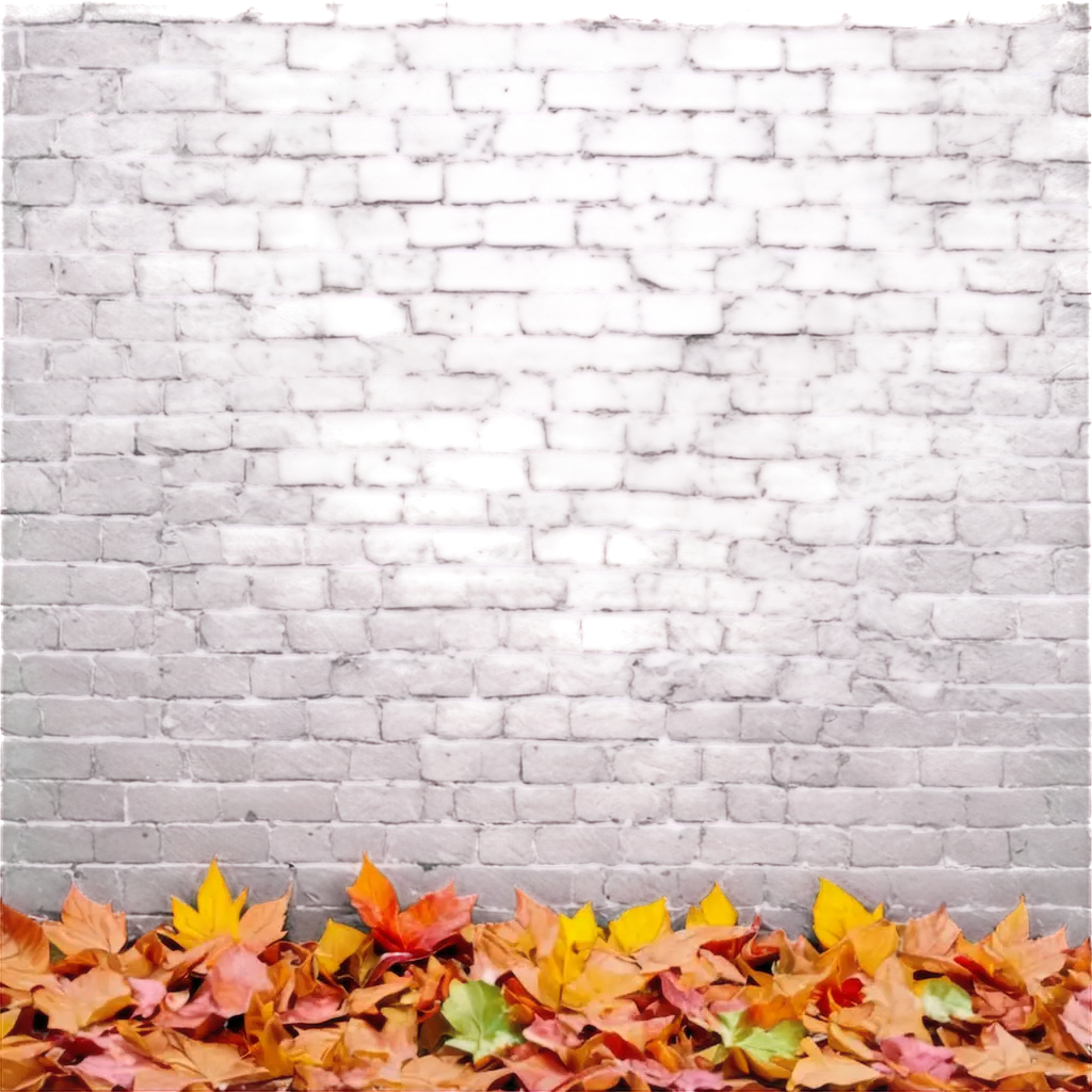 Stunning-PNG-Image-of-Autumn-Leaves-on-the-Street-Against-a-Brick-Wall-for-Optimal-Visual-Impact