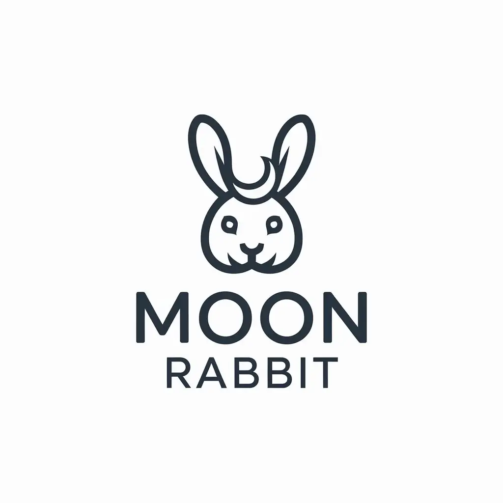 a vector logo design,with the text "moon rabbit", main symbol:YT,Moderate,be used in Travel industry,clear background