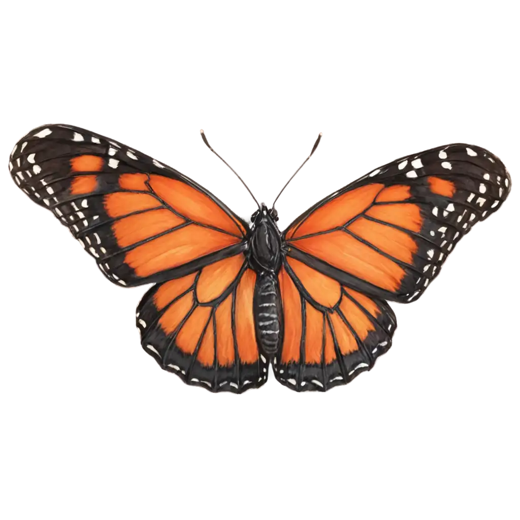 Cute-Monarch-Butterfly-Drawing-PNG-HighQuality-Transparent-Image-for-Creative-Projects