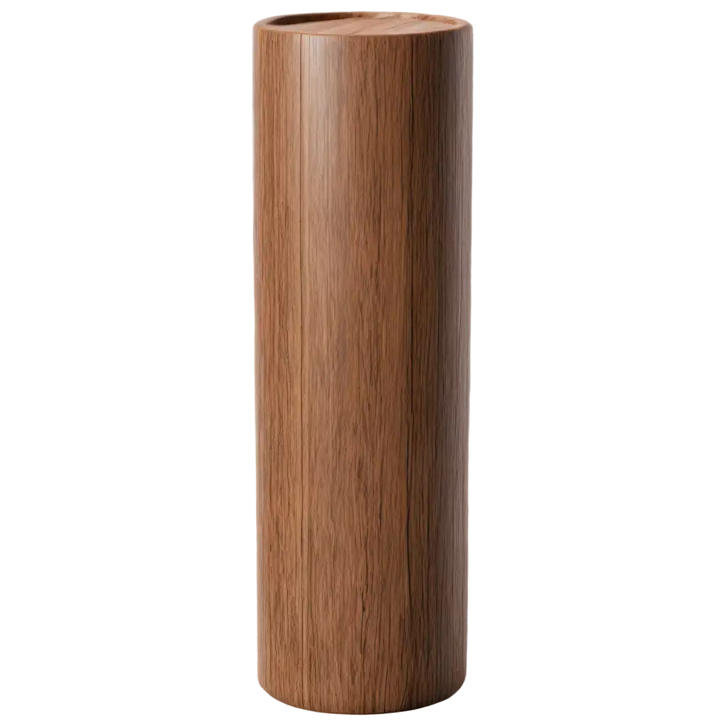 HighResolution-Wide-Wooden-Cylinder-PNG-Image-with-Photorealistic-Octane-Render-for-Professional-Use