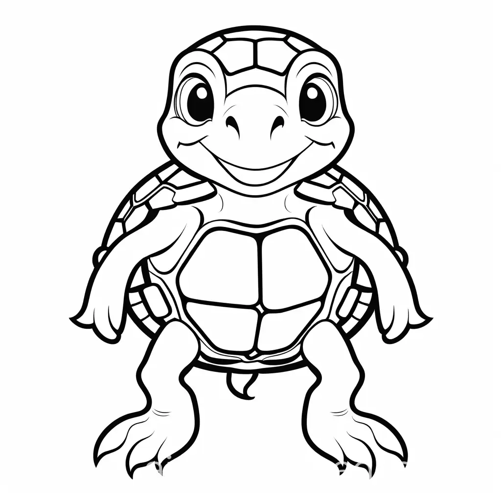 Two-Friendly-Cartoon-Teenage-Turtle-Characters-Coloring-Page