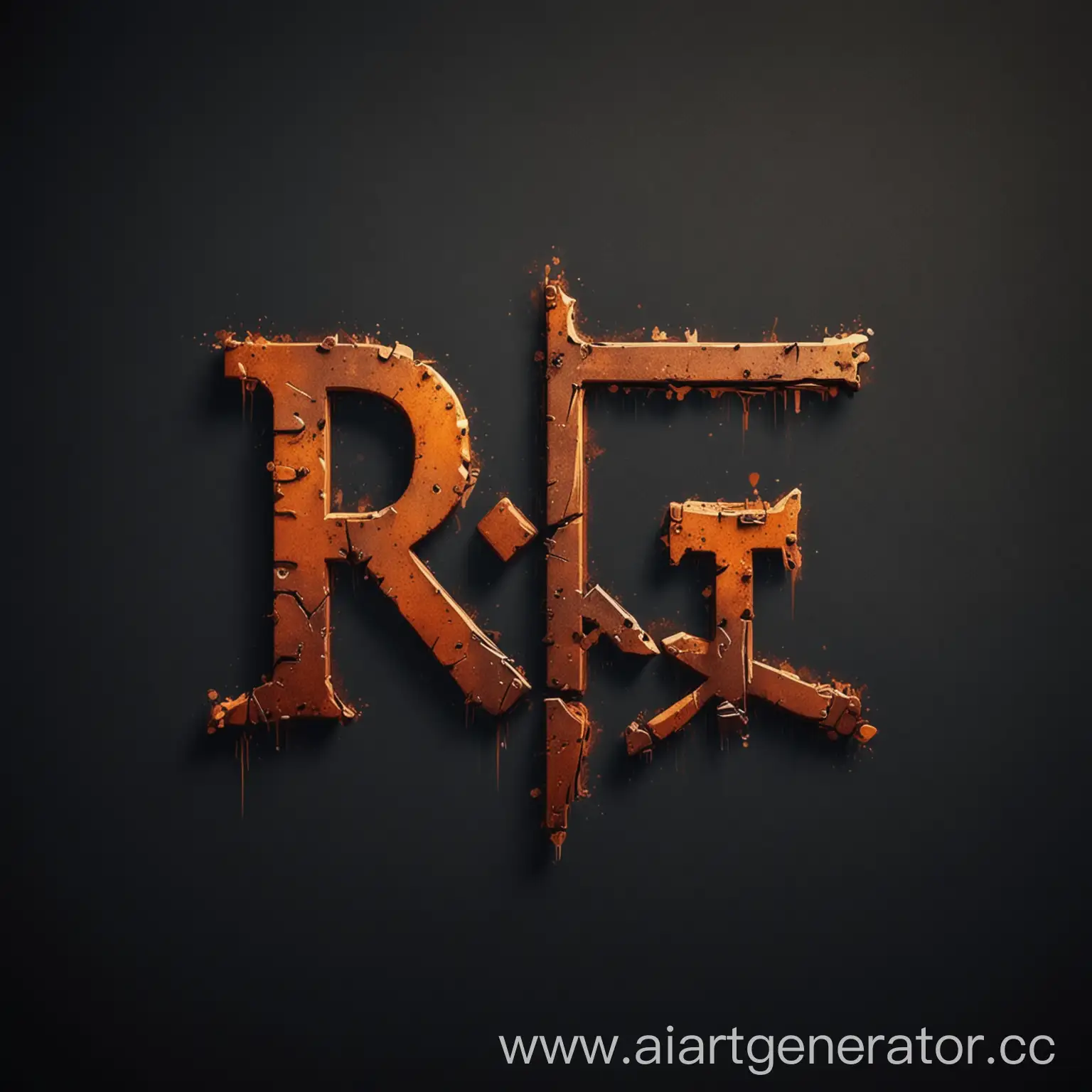 Writing-RG-on-Dark-Gradient-Background-with-Rust-Game-Theme