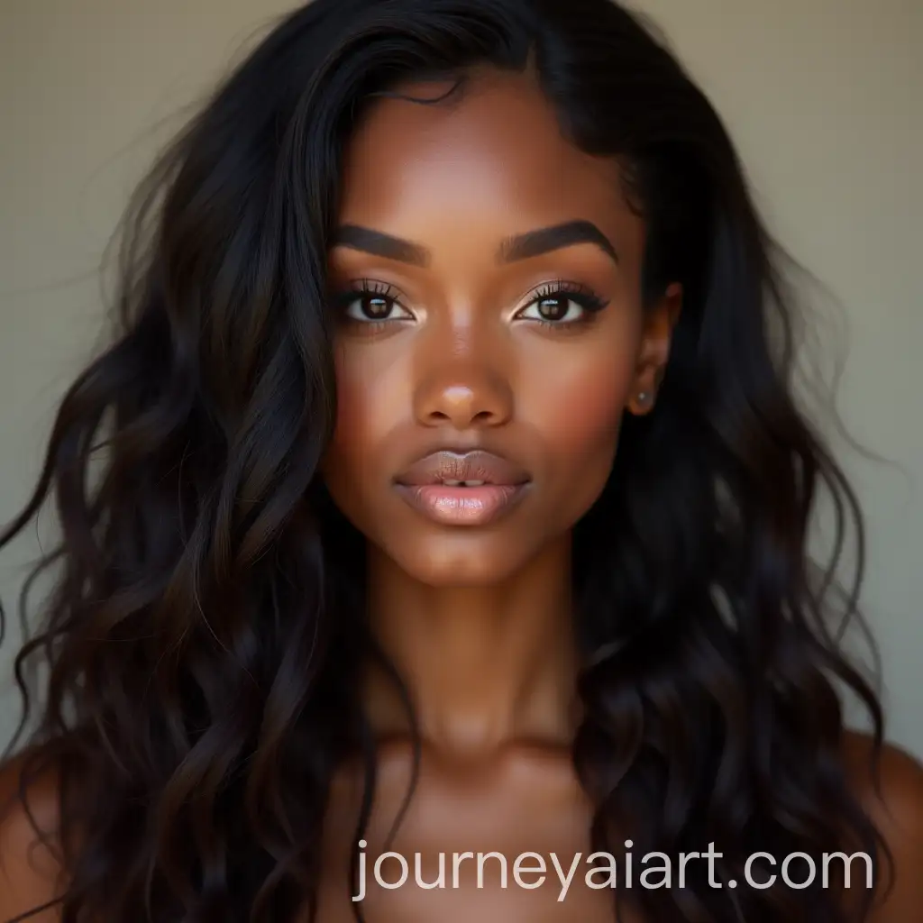 Cute-Young-Black-Woman-with-Long-Hair-and-Neutral-Expression