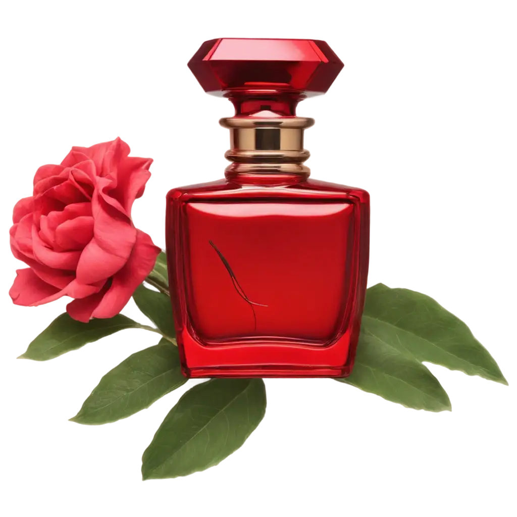 Elegant-Red-Perfume-Bottle-PNG-with-Elegant-Floral-Accents-and-Spraying-Cap