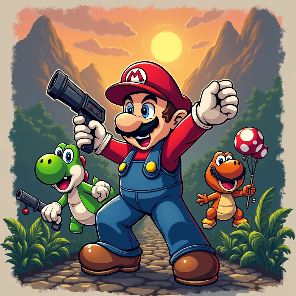 Super mario and Contra