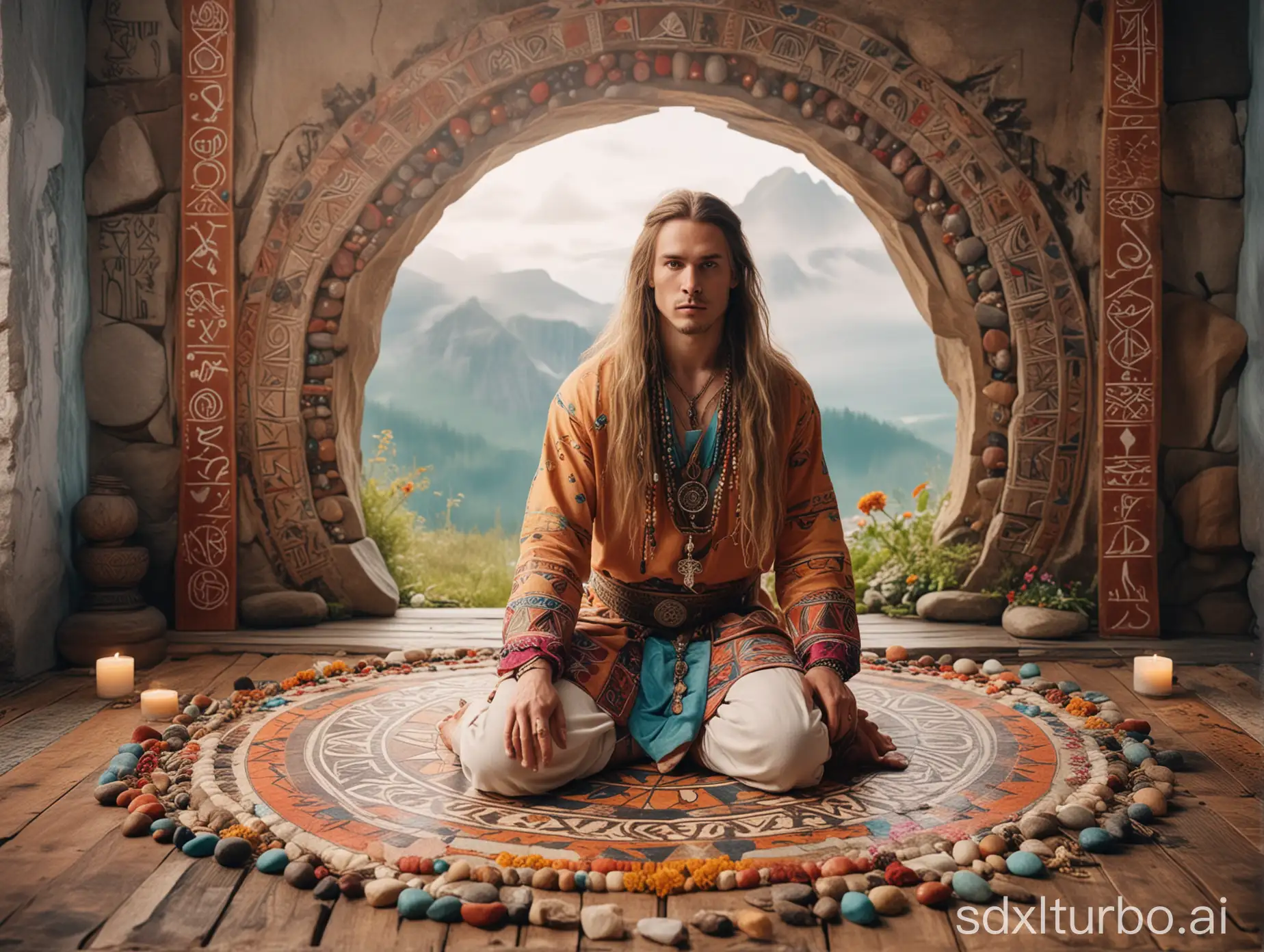 Nordic-Shaman-Yoga-Meditation-with-Runic-Stones-and-Ethereal-Sunrise