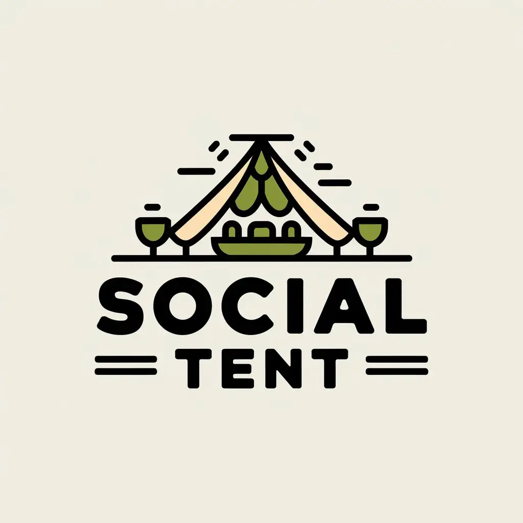 LOGO Design for Social Tent Buffet Catering with a Moderate Travel Industry Theme