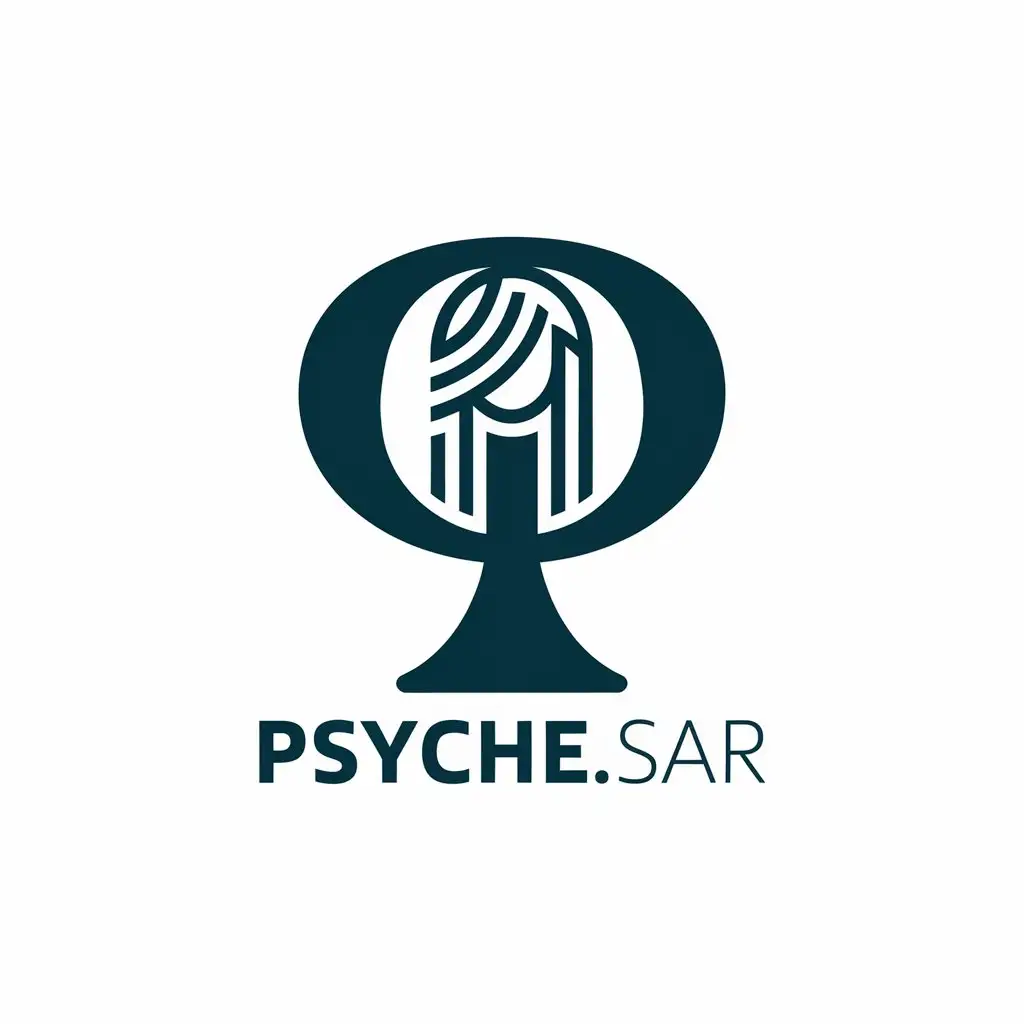 LOGO Design for psychesar Vector with Phi Symbol and Girl Head for Education Industry