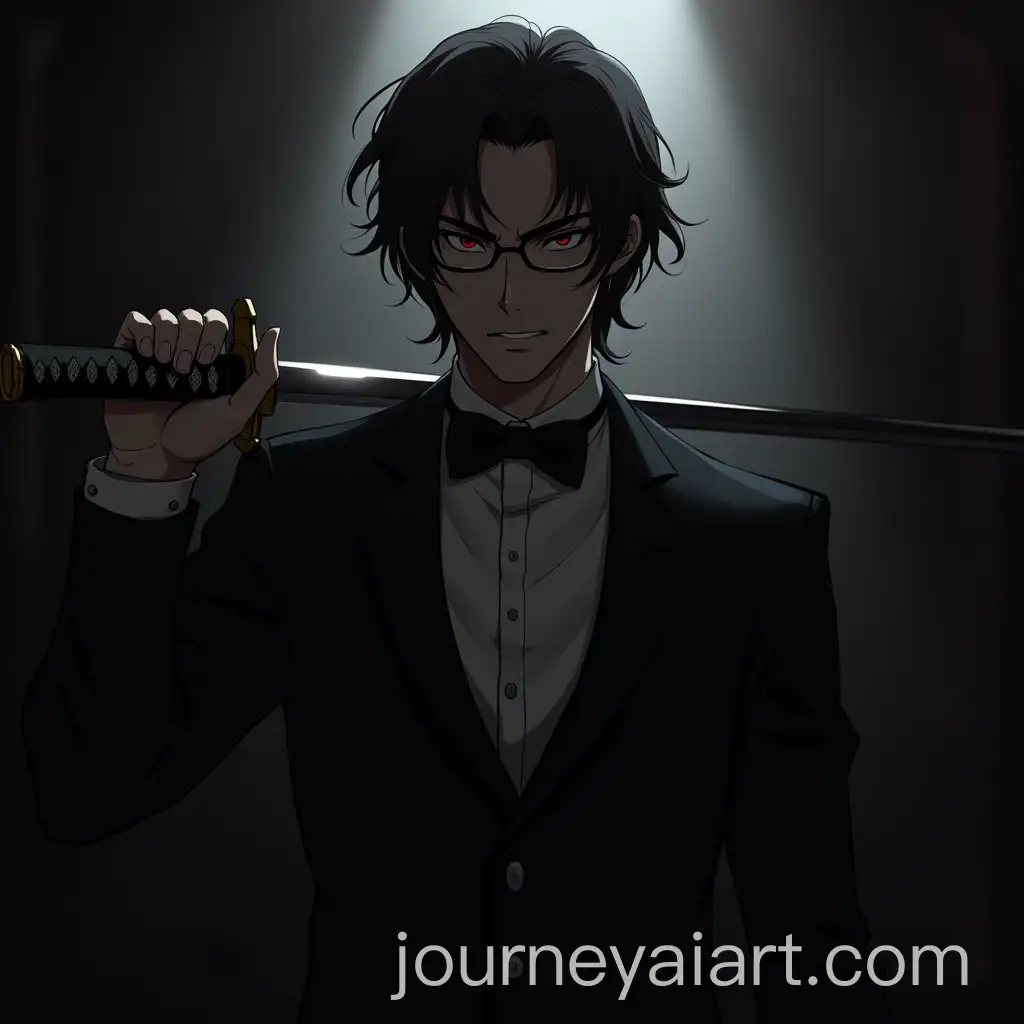 TuxedoClad-Man-with-Katana-in-Dim-Light-Anime-Style