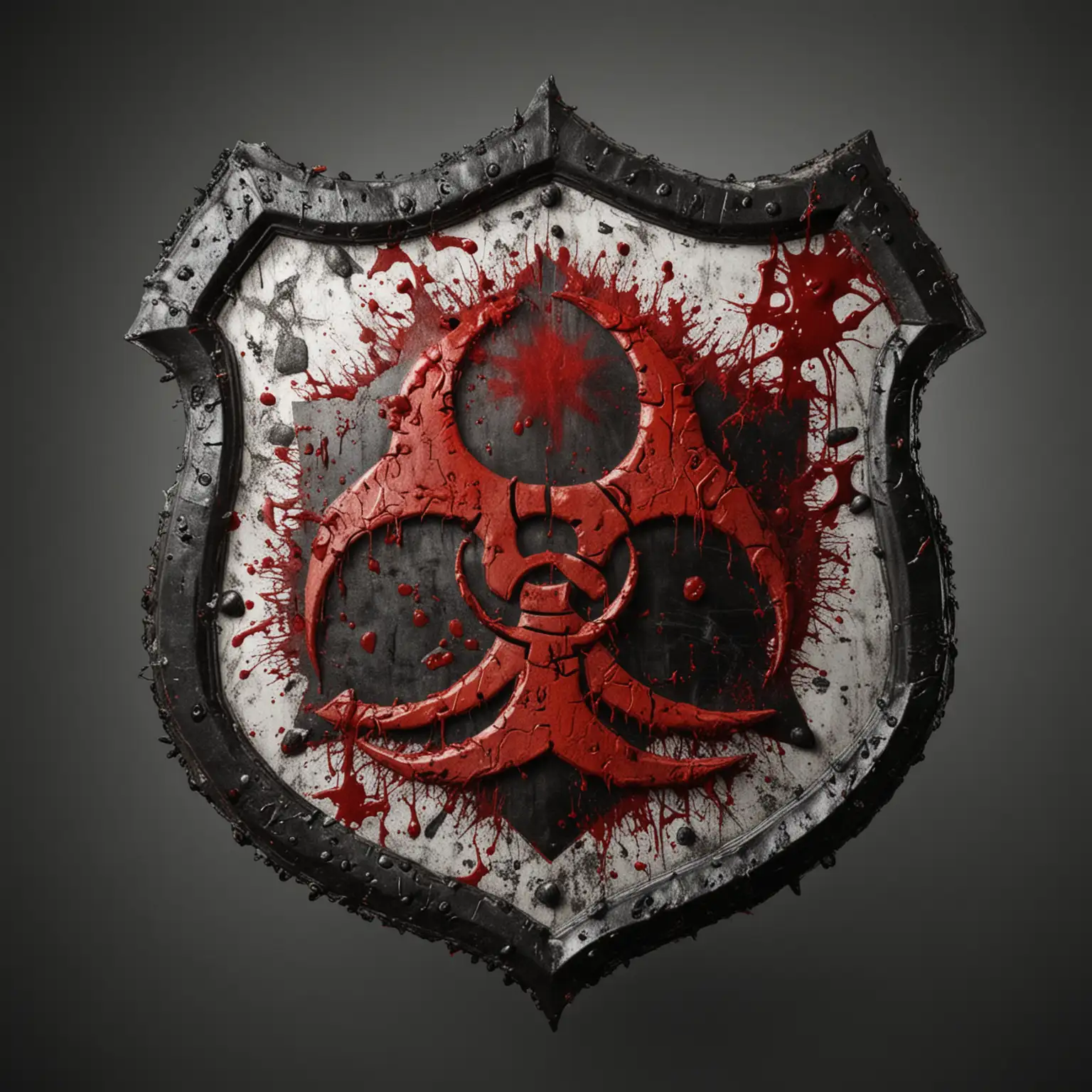 Fantasy-Black-Shield-with-Red-Biological-Hazard-Symbol