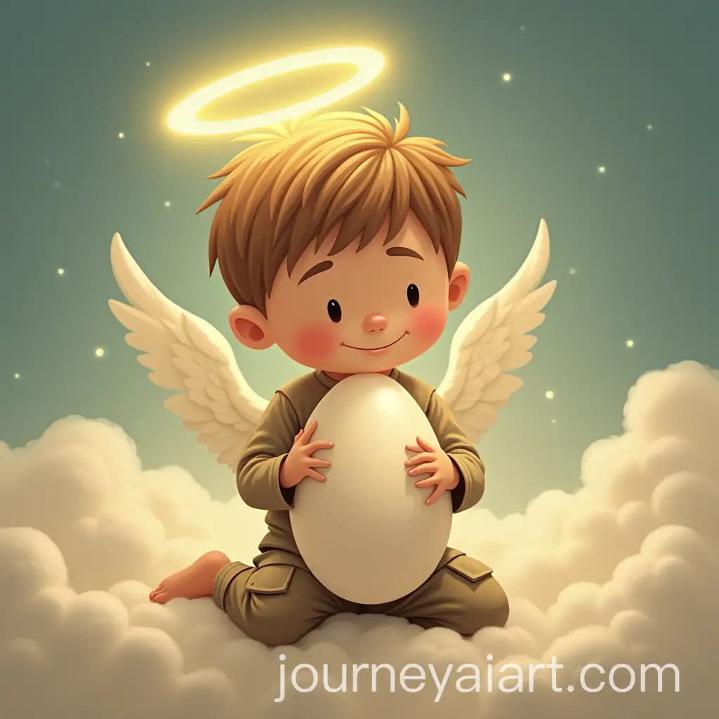 Boy-with-Halo-Kneeling-in-the-Heavens