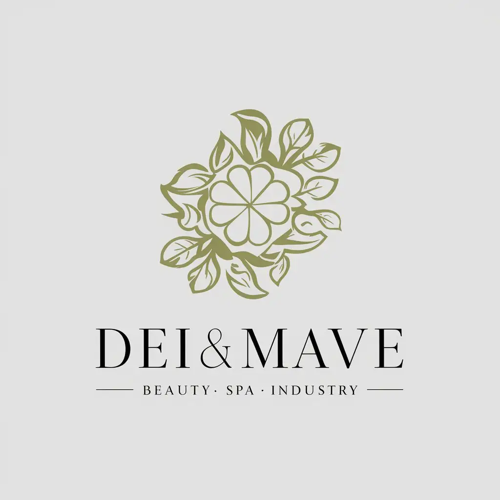 a vector logo design,with the text "DEI&MAVE", main symbol:aroma,complex,be used in Beauty Spa industry,clear background