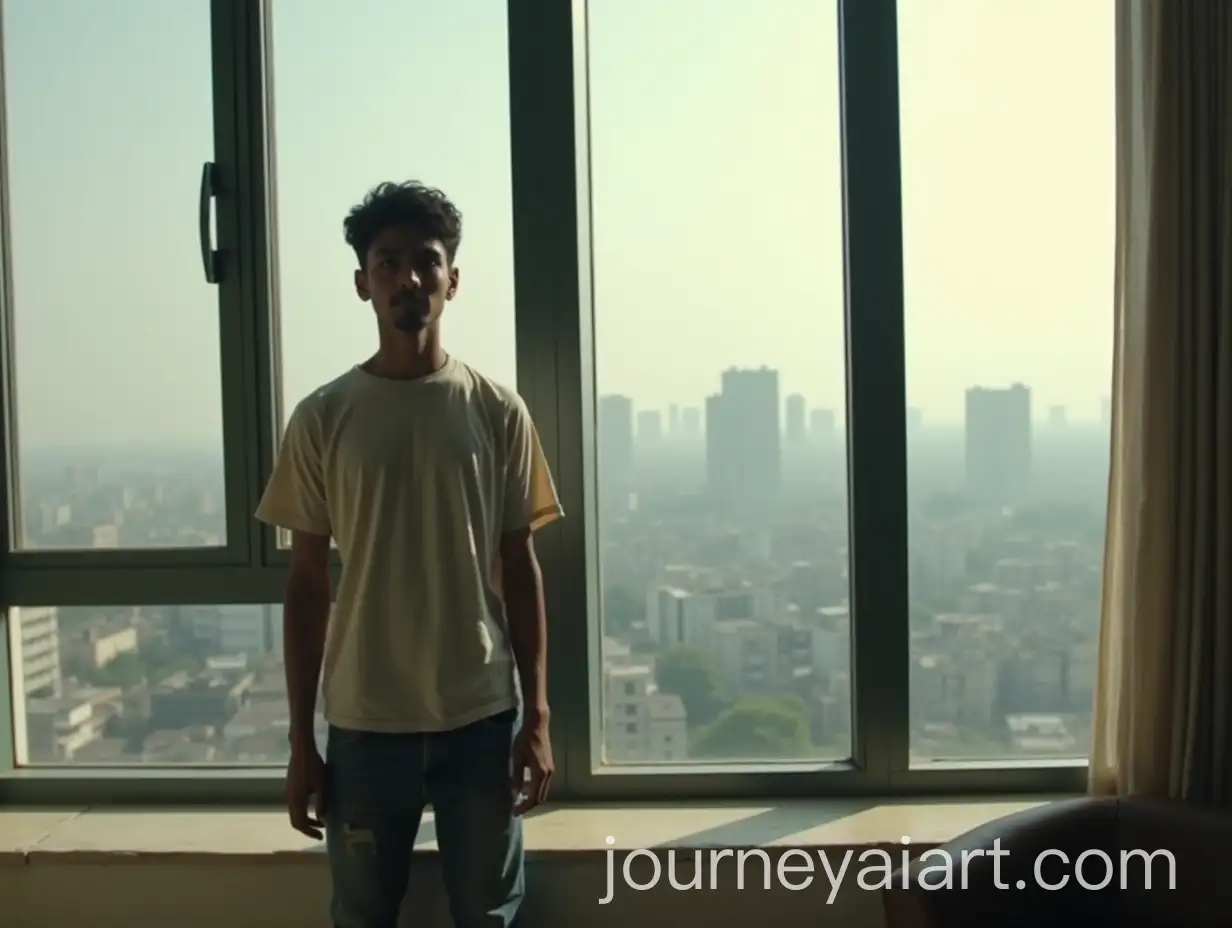 Young-Indian-Man-in-HighRise-Apartment-OverAI-Image-Prompt-Expansionlooking-Mumbai-Cityscape