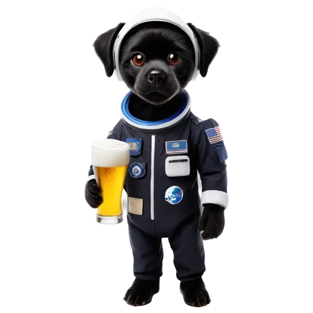 PNG-Image-Black-Dog-in-Astronaut-Suit-Drinking-Beer