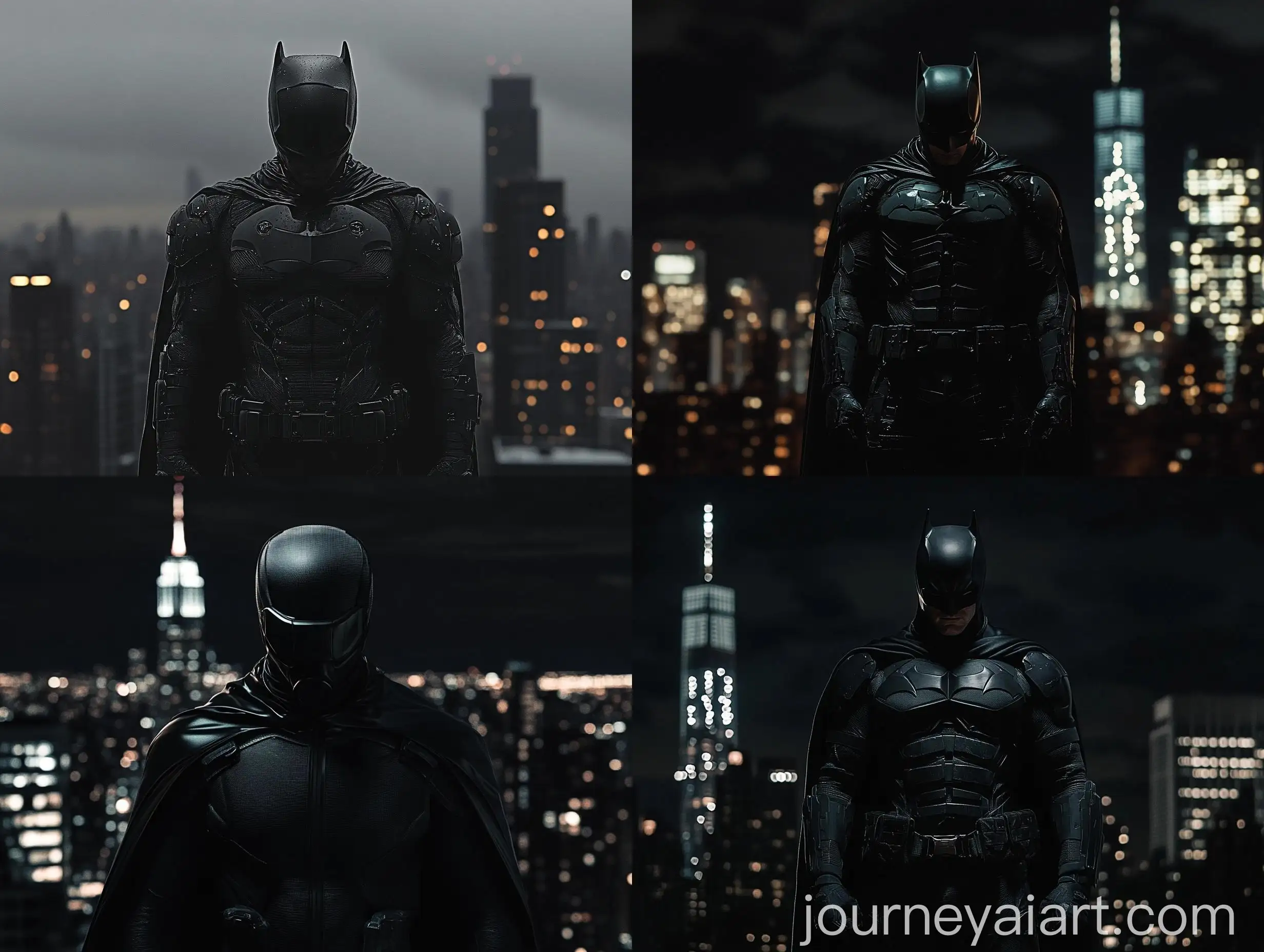 Mysterious-Figure-in-Black-Suit-and-Cape-Against-Urban-Night-Skyline