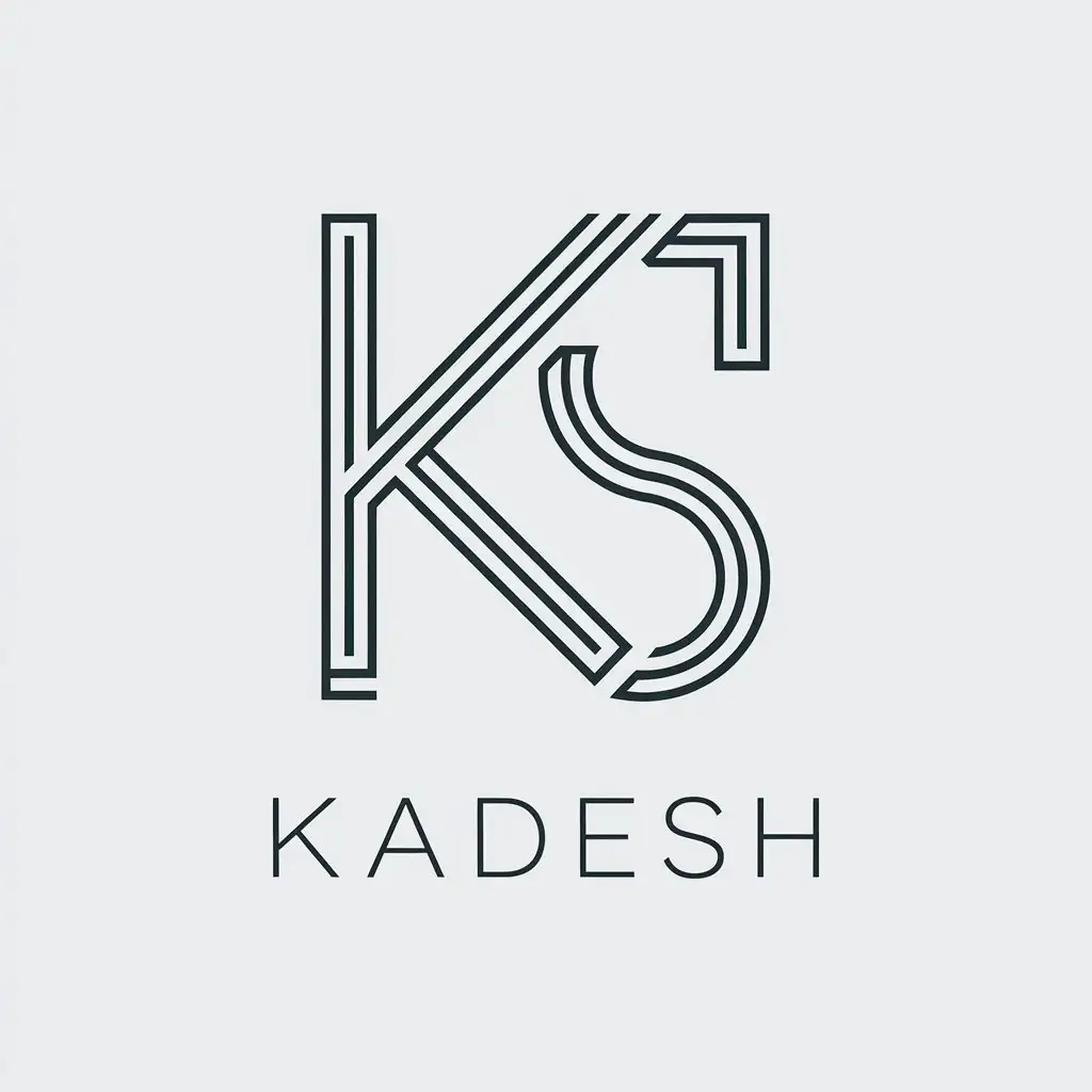 LOGO Design for Kadesh Minimalistic Vector Logo with KS Symbol for Beauty Spa Industry