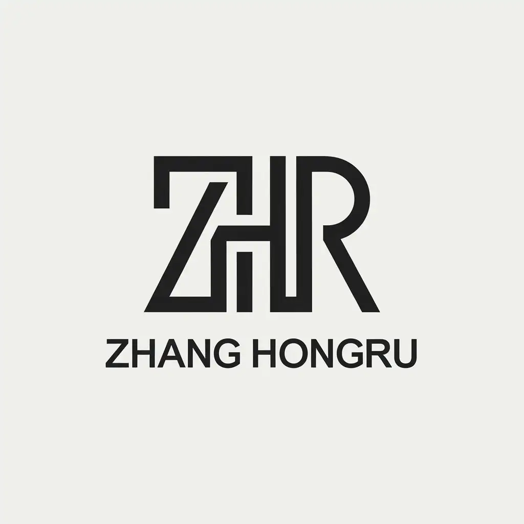 LOGO-Design-For-Zhang-Hongru-Minimalistic-Vector-Logo-with-ZHR-Symbol