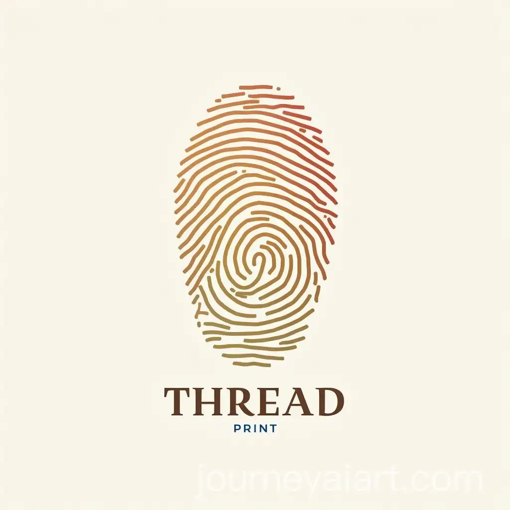Stylized-Fingerprint-Logo-Made-of-Intertwined-Threads-in-Warm-Colors