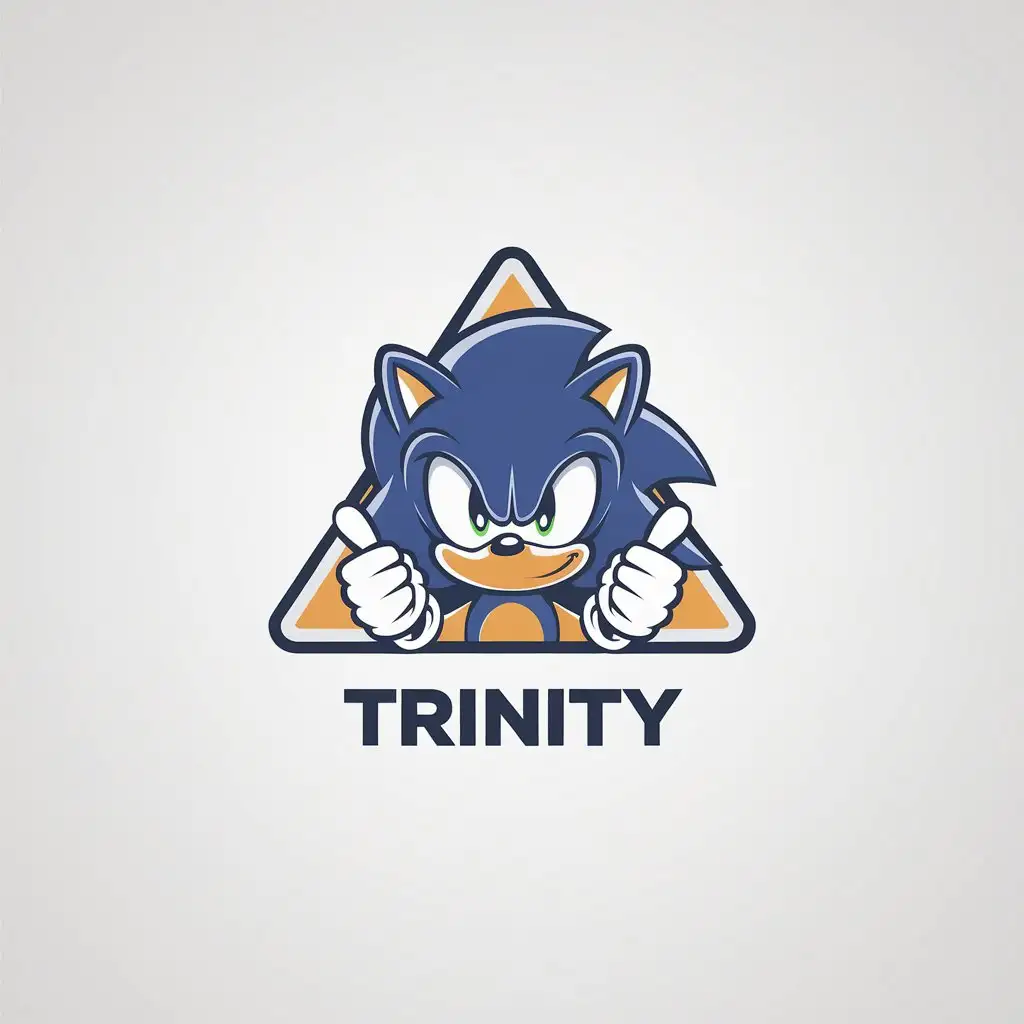 LOGO Design for Trinity Sonic the HedgehogInspired Minimalistic Vector with Clear Background