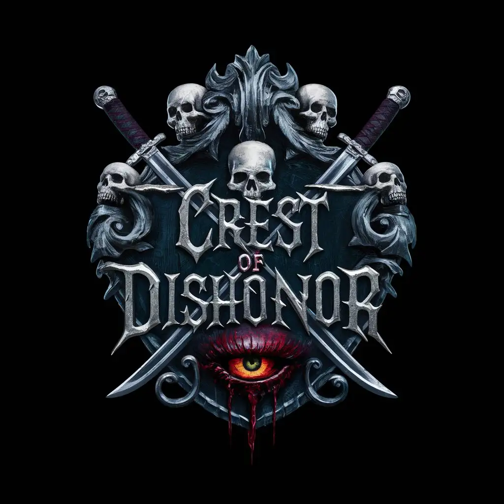 Dishonor logo with the name (Crest of Dishonor)