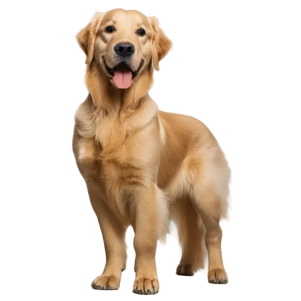 golden retriever dog showing its whole body, without cropping it