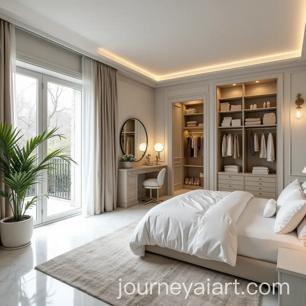 Luxurious-FrenchStyle-Bedroom-with-Dressing-Room-and-Modern-Dcor