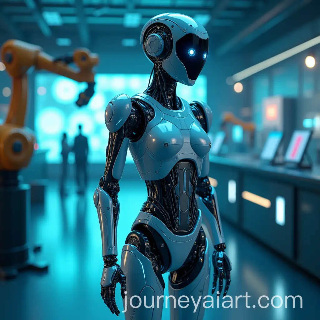 Futuristic-Humanoid-Robot-in-HighTech-Laboratory
